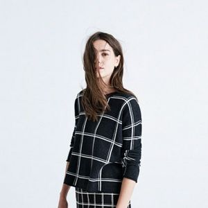 Madewell double windowpane sweater